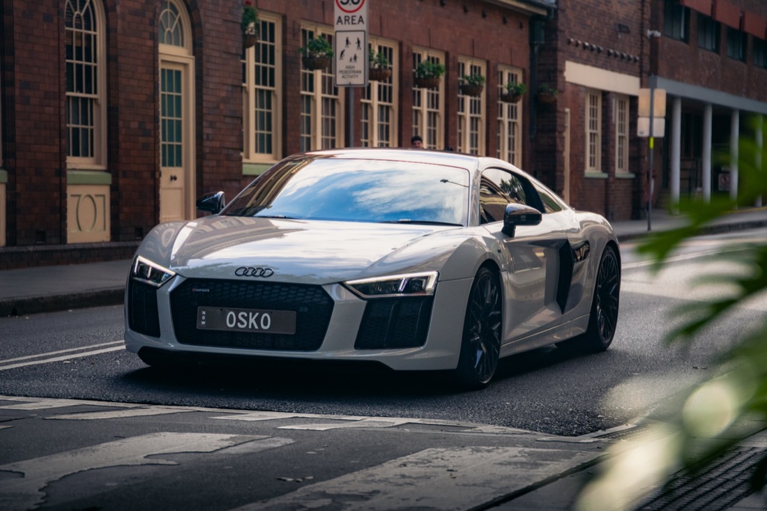 Audi R8 automotive photography on a Sydney street, by Cars of Manly